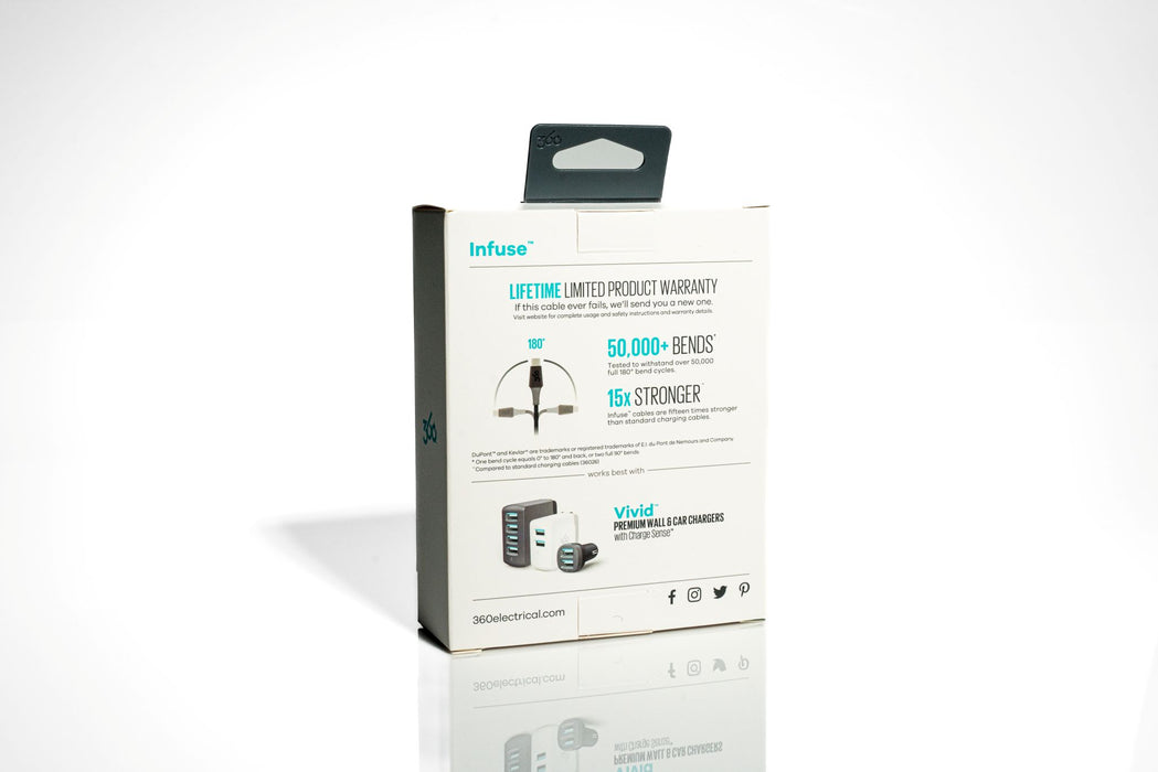 360 Rotate USB-A to USB-C Cable – 6ft Braided Fast Charging & Data Sync