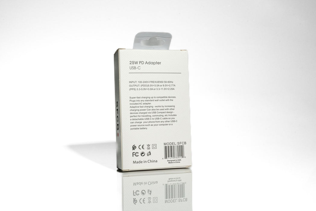 25W USB-C PD Wall Charger – Fast Charging Home Adapter