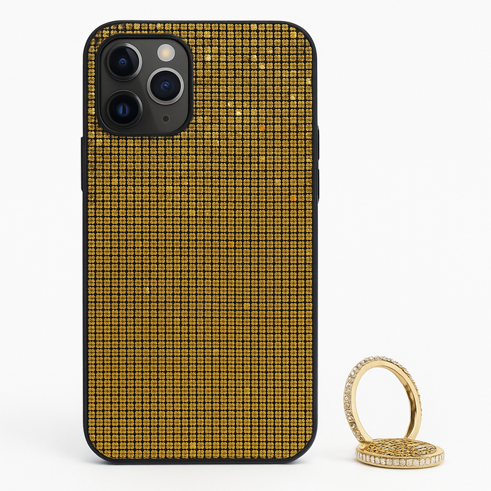 iPhone 11 Pro Rhinestone Glitter Case with Matching Ring Holder