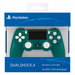 PlayStation DualShock 4 wireless controller packaging with blue and white design.