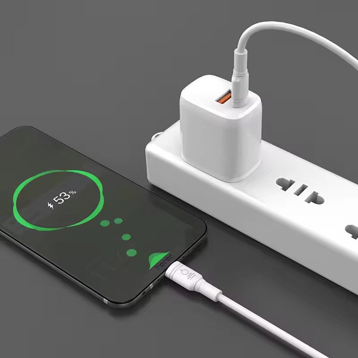 Miccell 20W Wall USB Charger with Lightning Cable – VQ-PD002 | Fast Charging PD + QC 3.0