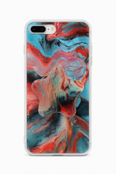 Galaxy Swirl Star Grip Case – Abstract Art Edition