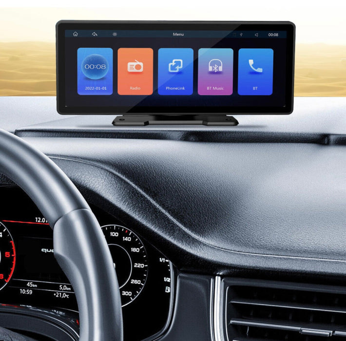 Portable Car Display – CarPlay & Android Auto | MirrorLink | Bluetooth | Backup Camera Support