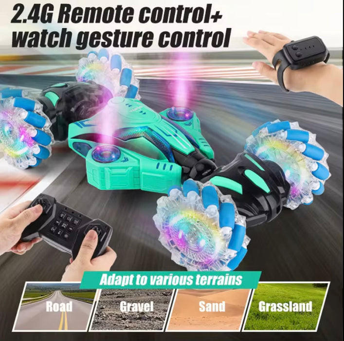 Colorful gloves with remote control and gesture recognition features, suitable for various terrains.