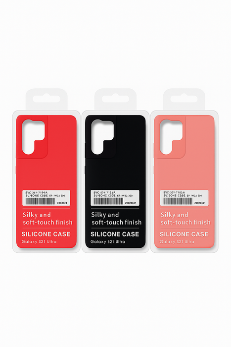 Silicone Matte Finish Case for S21 Ultra – 3 Colors