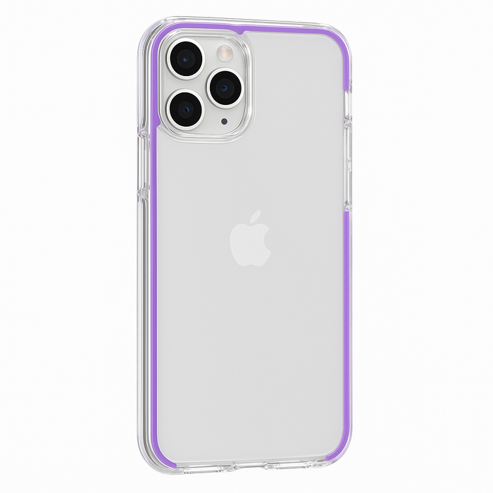 Clear Protective Case for iPhone 11 Pro -clear with colourful Edge
