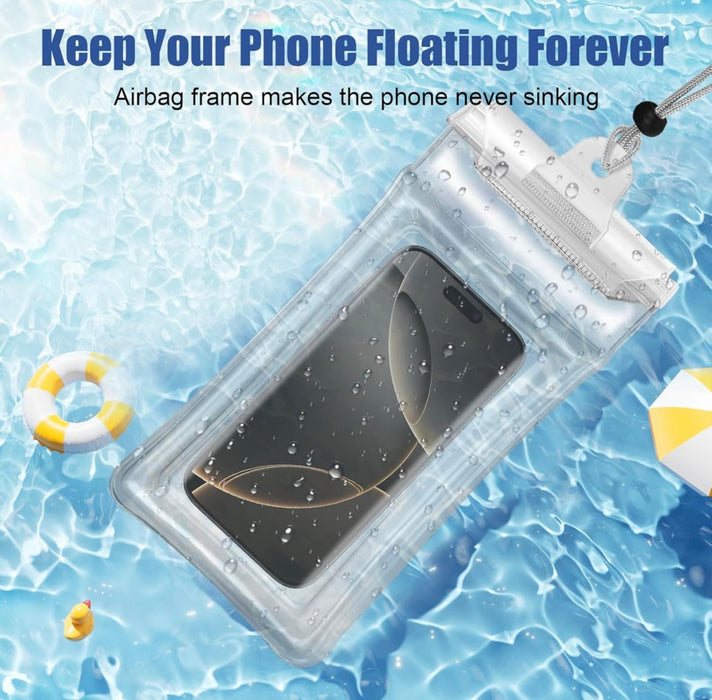 Universal Waterproof Phone Pouch with Lanyard – Fits up to 7.1” Phones