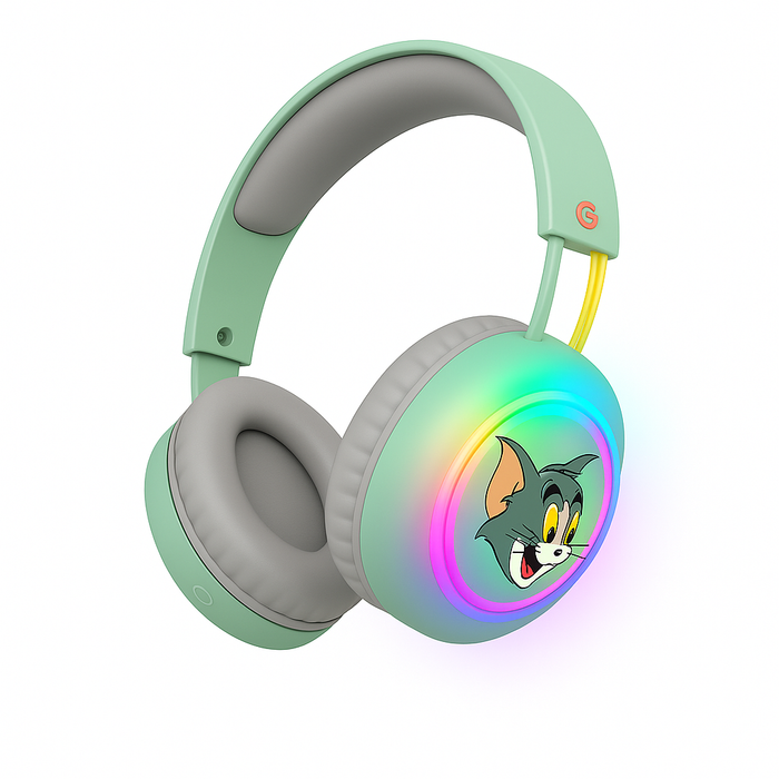 Tom & Jerry PG-706L Wireless RGB Headphones (Light-Up, Cartoon Edition)