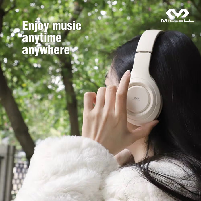 Miccell Wireless Headset – Bluetooth Over-Ear Headphones with Mic