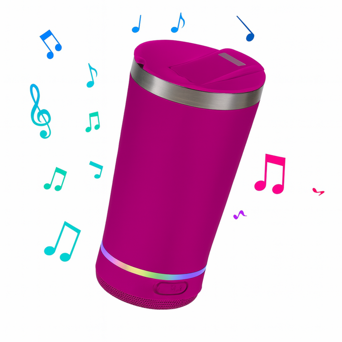 Wireless Music Cup with Bluetooth Speaker & LED Lights – 17oz (473ml)