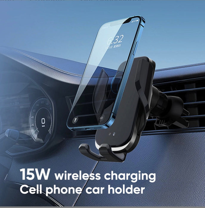 MICCELL VQ-CH05 Car Holder – 15W Wireless Charging Air Vent Mount