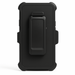 Black phone case with a holster on a white background