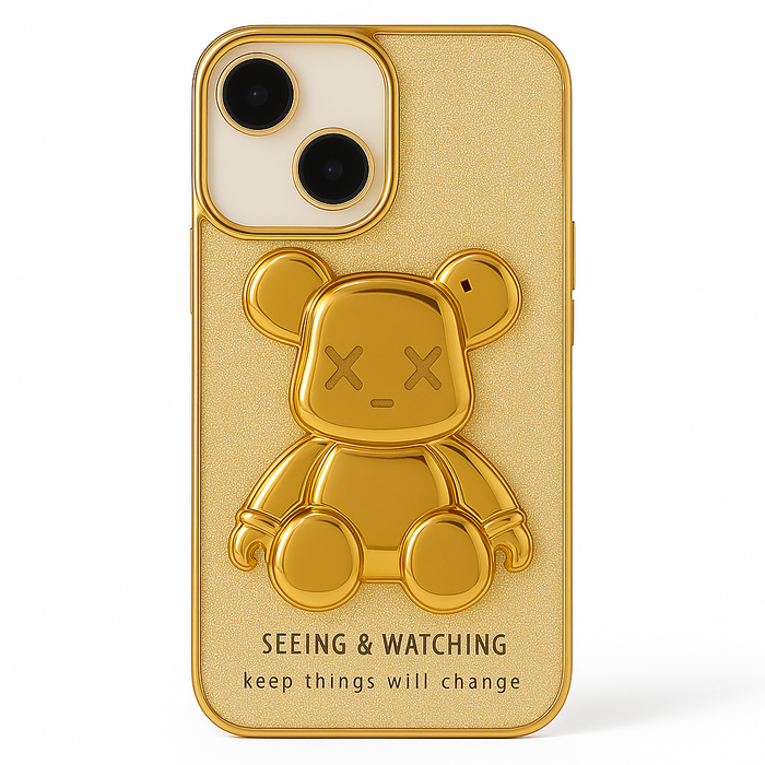 3D Bear Glitter Phone Case – iPhone Series