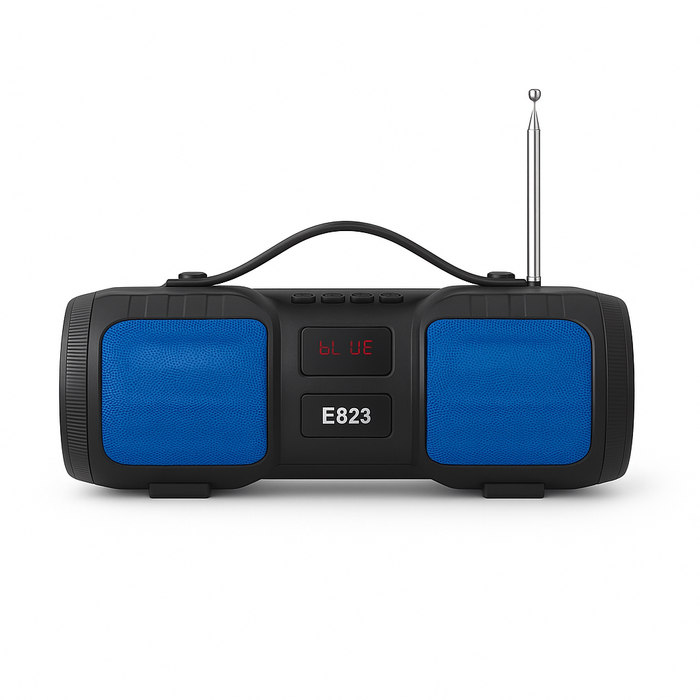 E823 Wireless Bluetooth Speaker – Portable, FM, USB, AUX, Antenna