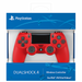 Red PlayStation DualShock 4 wireless controller packaging on a white background