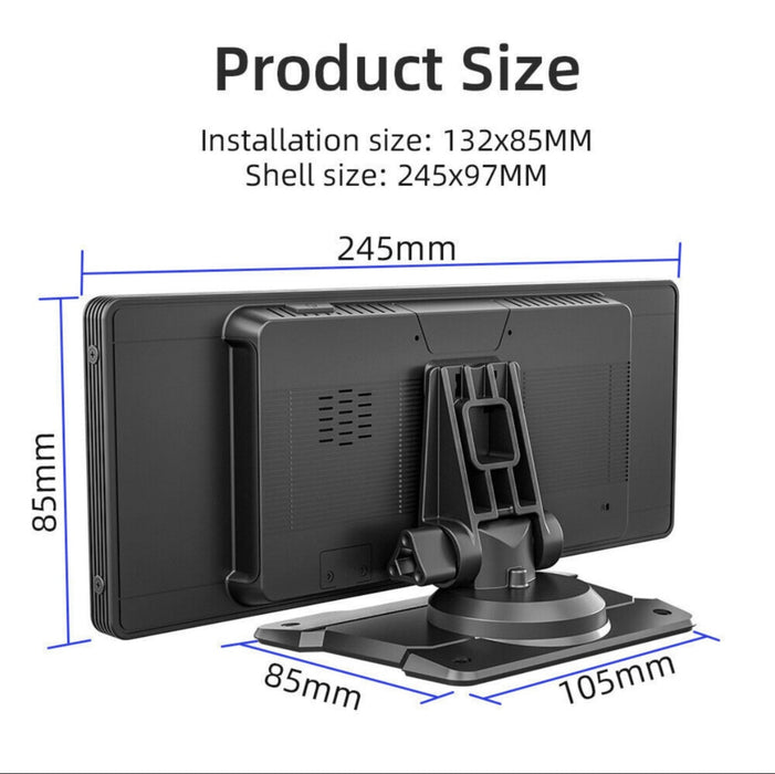 Portable Car Display – CarPlay & Android Auto | MirrorLink | Bluetooth | Backup Camera Support