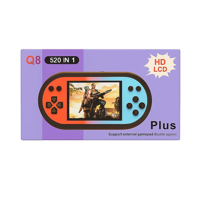 520-in-1 Handheld Gaming Console – Q8 Plus Edition