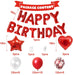 Package content list for birthday balloons with dimensions and quantities on a white background.