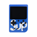 Blue handheld gaming device with 'SUP' text on a white background