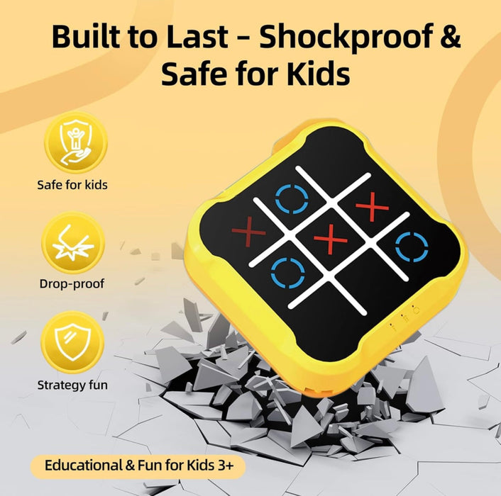4-in-1 Electronic Tic Tac Toe Bolt Game – LED Light Puzzle for Kids & Families