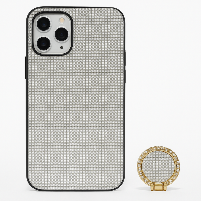 iPhone 11 Pro Rhinestone Glitter Case with Matching Ring Holder