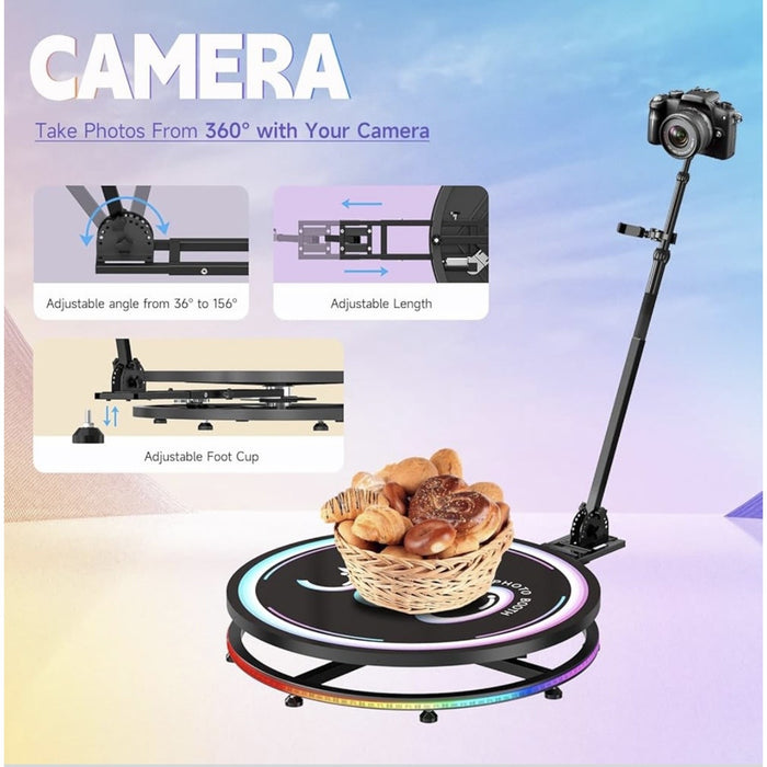 360 Photo Booth Machine with Flight Case – 80cm & 100cm