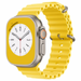 Smartwatch with a yellow band on a white background