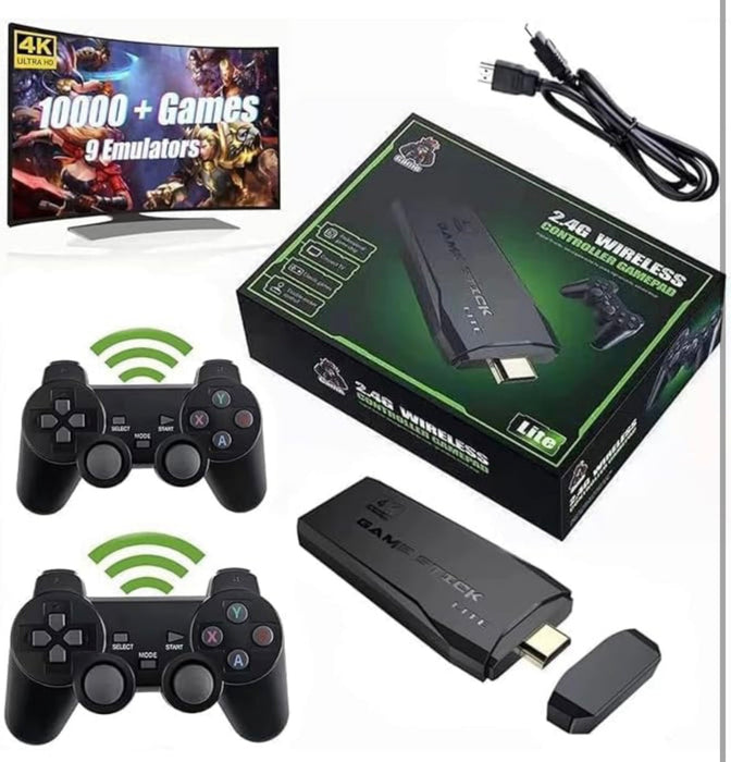 2.4G Wireless Game Stick Lite – Retro TV Video Console with Dual Controllers