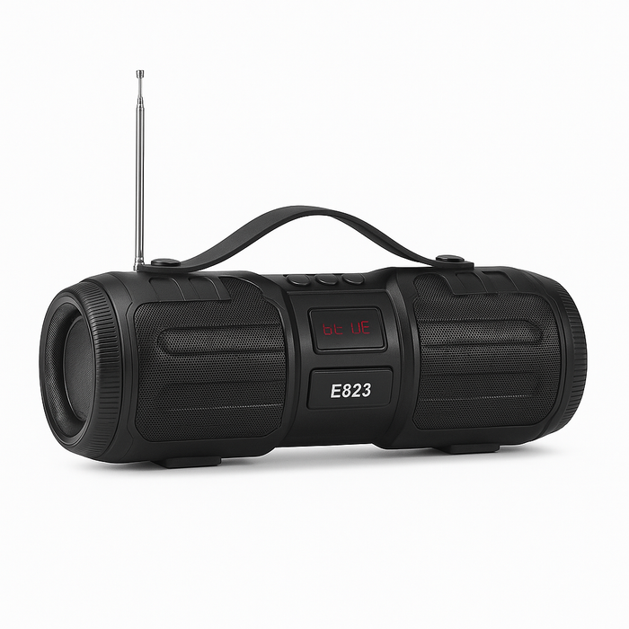 E823 Wireless Bluetooth Speaker – Portable, FM, USB, AUX, Antenna