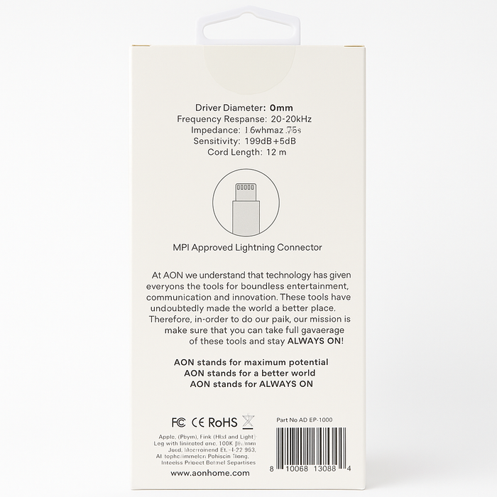 Lightning EarPods Wired In-Ear Headphones with Mic – MFi Certified for iPhone