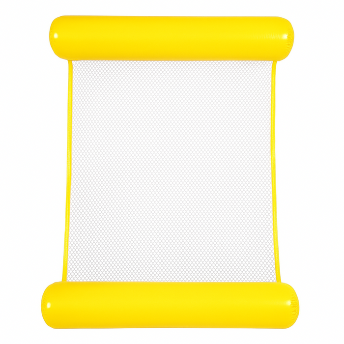 Yellow frame with a mesh screen on a white background
