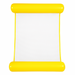 Yellow frame with a mesh screen on a white background