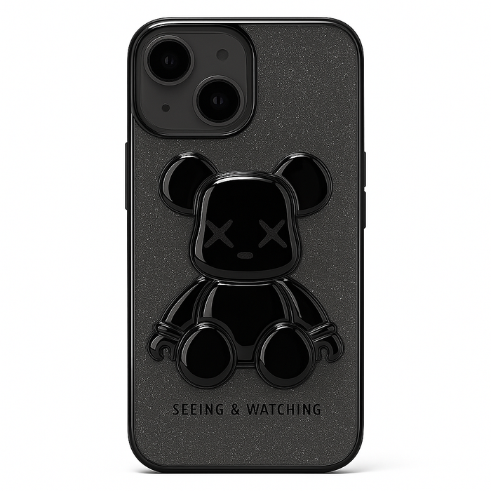 3D Bear Glitter Phone Case – iPhone Series