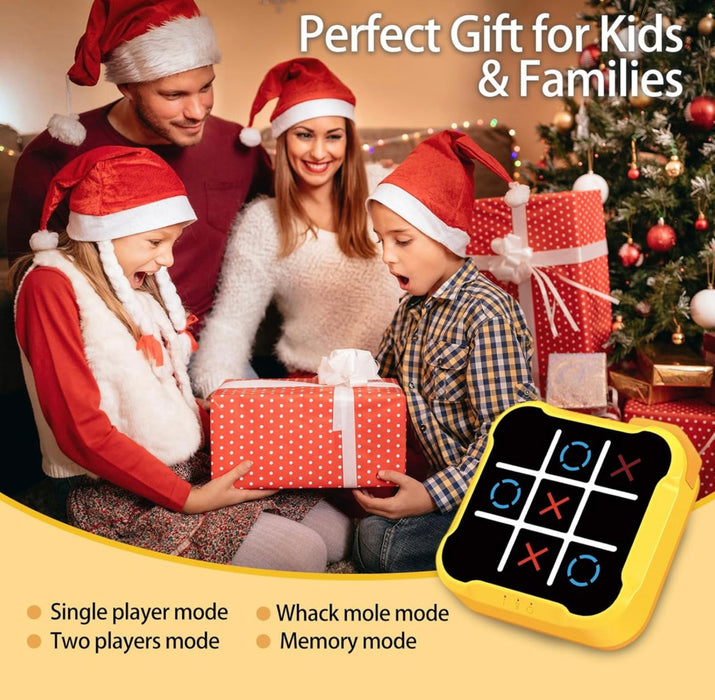 4-in-1 Electronic Tic Tac Toe Bolt Game – LED Light Puzzle for Kids & Families