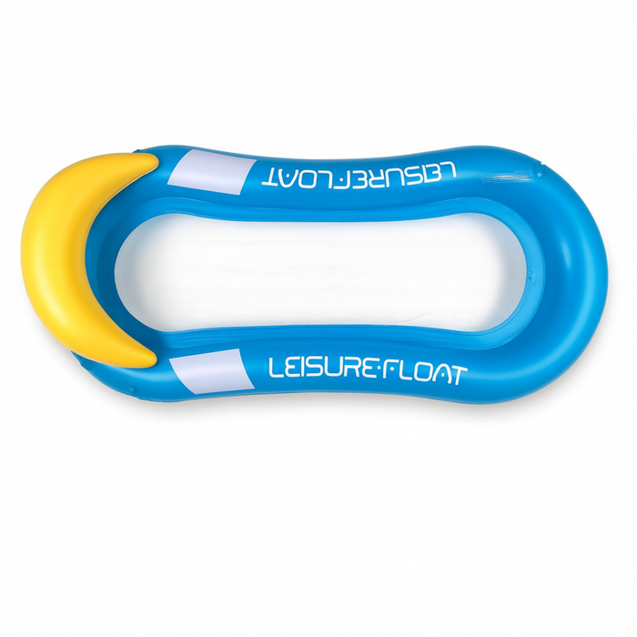 LeisureFloat Inflatable Pool Lounge Recliner – Mesh Design with Head & Leg Support