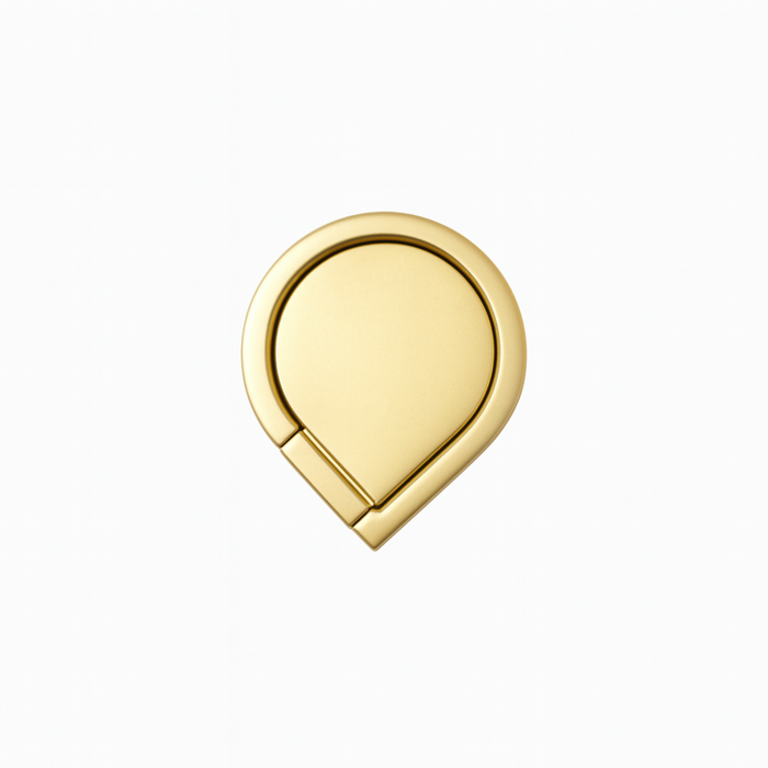 Rose Gold Teardrop Phone Ring Holder Stand with Magnetic Car Mount Compatibility