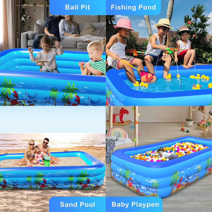 Inflatable Family Swimming Pool – 4 Sizes Available
