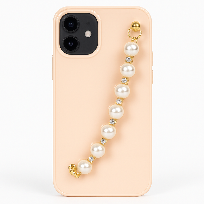 iPhone 12 / 12 Pro Case – Pearl Chain Strap