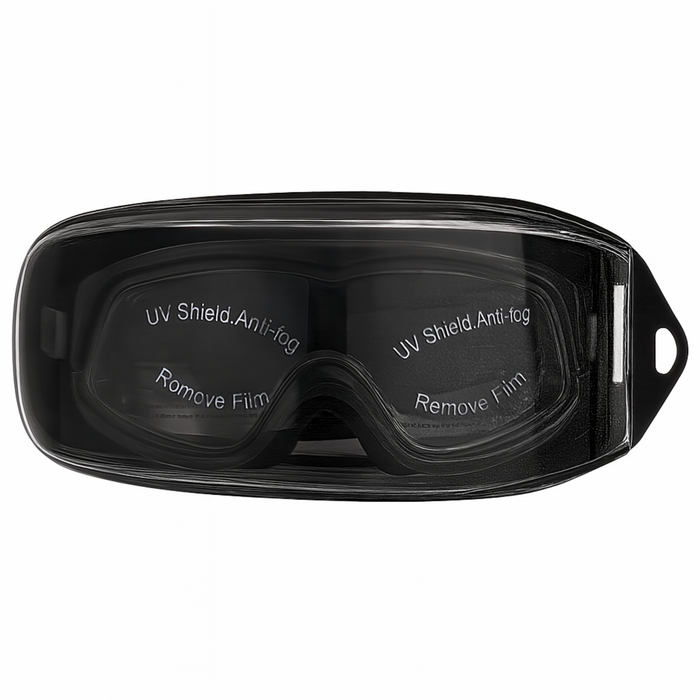 UV Shield Anti-Fog Swimming Goggles with Case & Ear Plugs – White & Peac