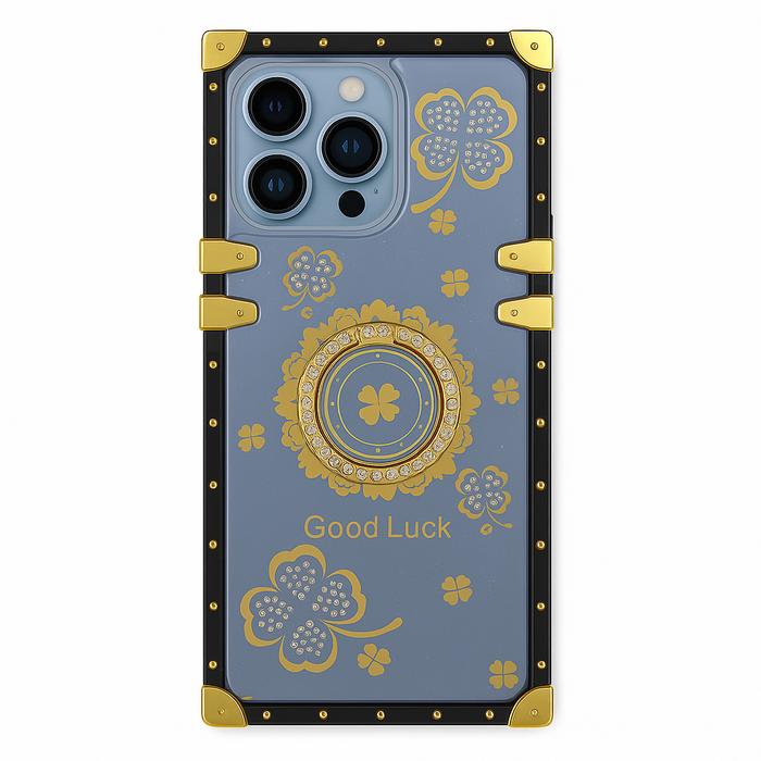 Luxury Clover Case with Ring Kickstand – iPhone 16 Pro