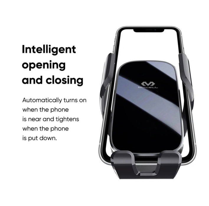 MICCELL VQ-CH05 Car Holder – 15W Wireless Charging Air Vent Mount