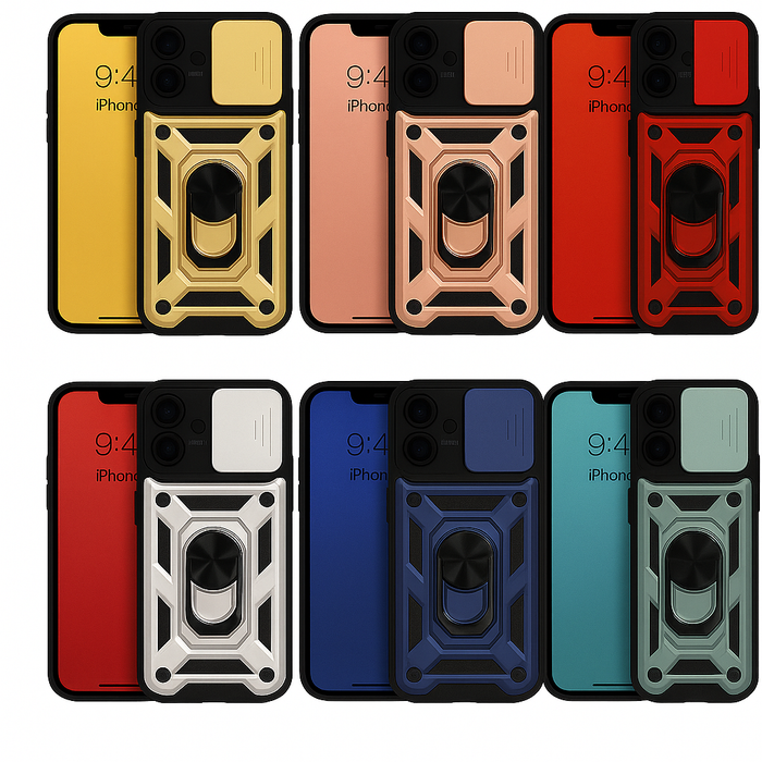 Heavy Duty Armor Case with Ring Kickstand – iPhone 16