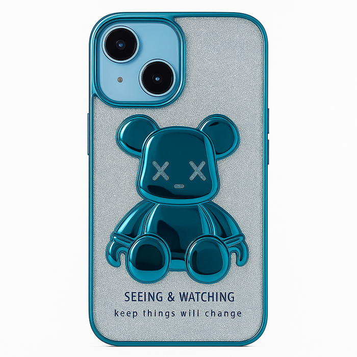 3D Bear Glitter Phone Case – iPhone Series
