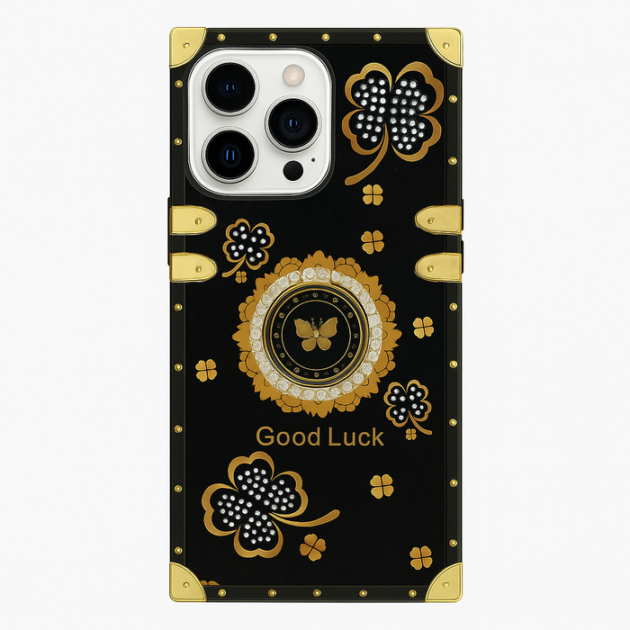 Luxury Clover Case with Ring Kickstand – iPhone 16 Pro