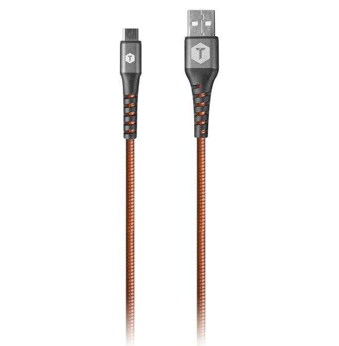 USB cable with connectors on a white background