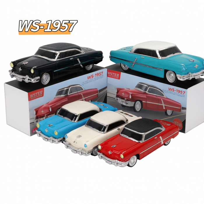 Collection of vintage car models in different colors with 'Walter' branding on a white background.