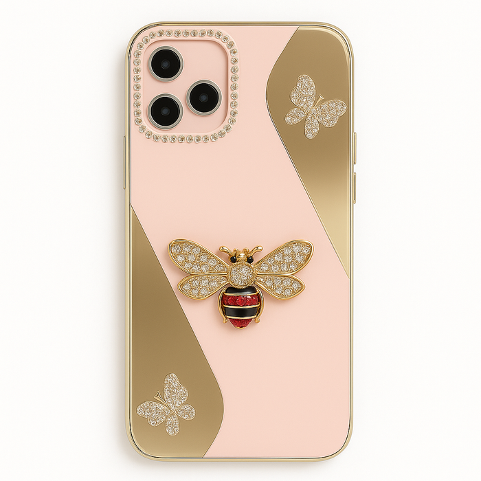 Luxury Bee & Butterfly Mirror Case – iPhone 11 Pro Max