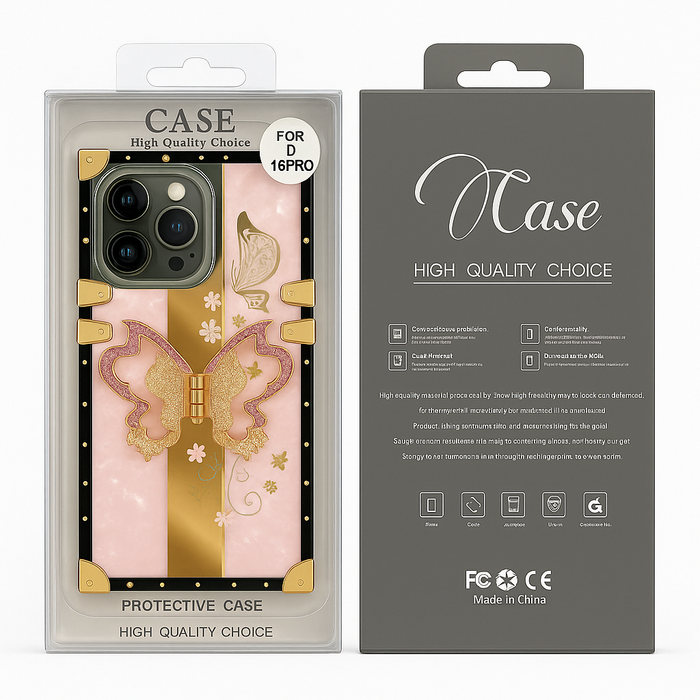 Luxury Butterfly Kickstand Case – iPhone 16 Pro