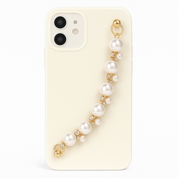 iPhone 12 / 12 Pro Case – Pearl Chain Strap