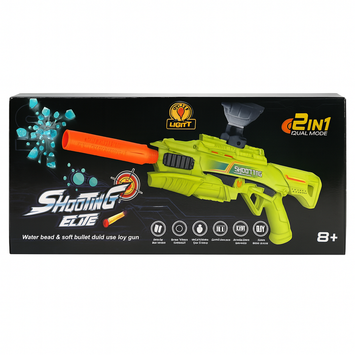 Shooting Elite 2-in-1 Dual Mode Toy Gun – Water Bead & Soft Bullet Blaster